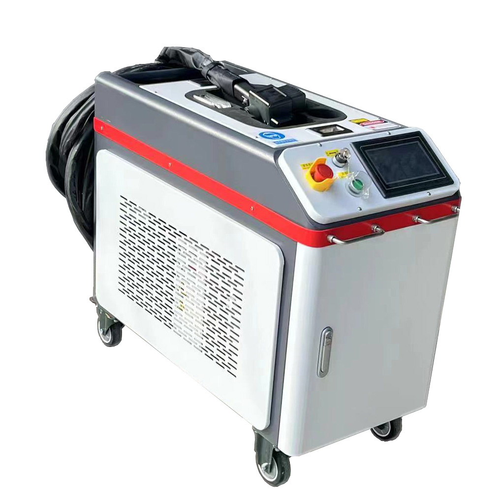 Máquina de limpieza con láser pulsado refrigerado por agua, de tipo gabinete.